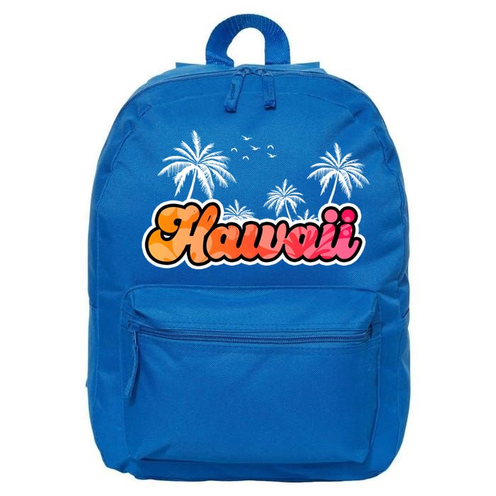 Hawaii Retro Tropical 16 in Basic Backpack