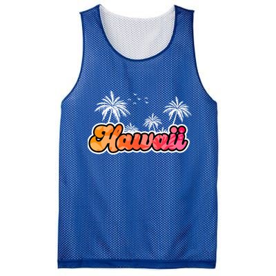Hawaii Retro Tropical Mesh Reversible Basketball Jersey Tank