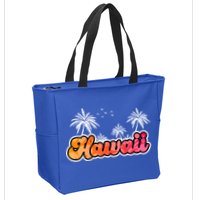 Hawaii Retro Tropical Zip Tote Bag