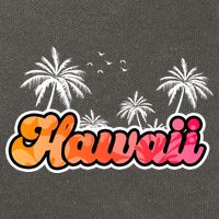 Hawaii Retro Tropical Cotton Canvas Backpack