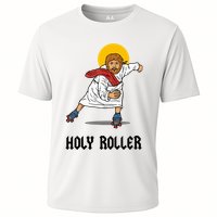 Holy Roller T Jesus Roller Skates Skating Cooling Performance Crew T-Shirt