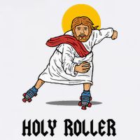 Holy Roller T Jesus Roller Skates Skating Cooling Performance Crew T-Shirt