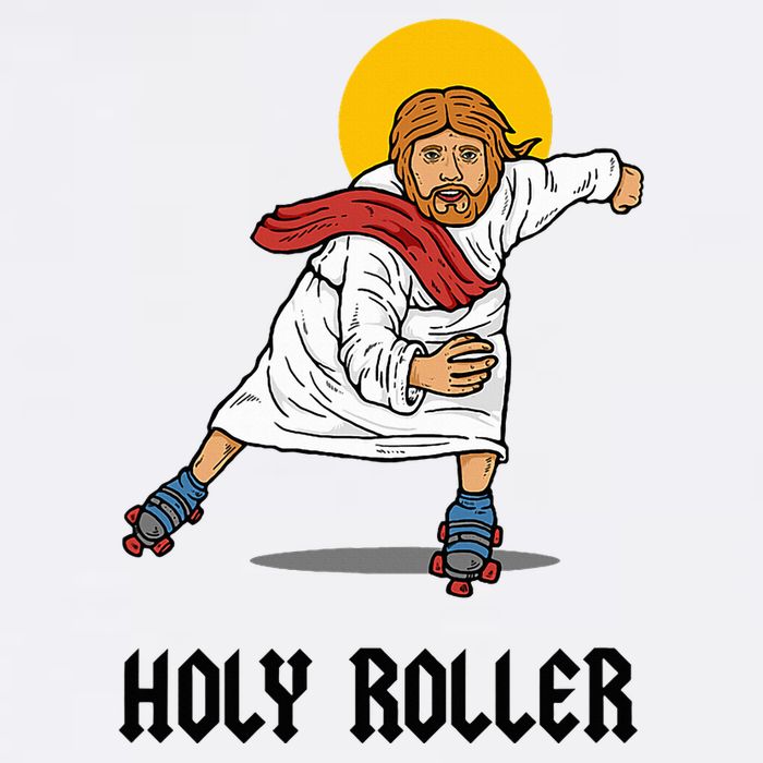 Holy Roller T Jesus Roller Skates Skating Cooling Performance Crew T-Shirt