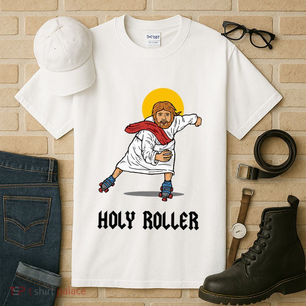 Holy Roller T Jesus Roller Skates Skating Tall T-Shirt