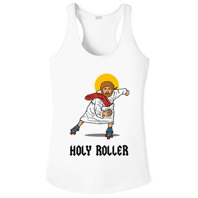 Holy Roller T Jesus Roller Skates Skating Ladies PosiCharge Competitor Racerback Tank