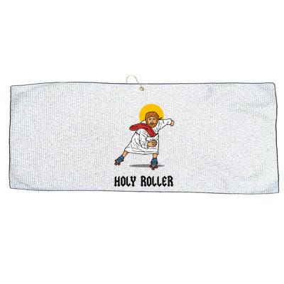 Holy Roller T Jesus Roller Skates Skating Large Microfiber Waffle Golf Towel
