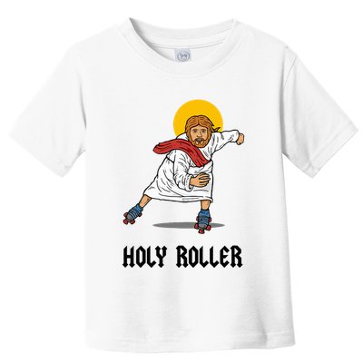 Holy Roller T Jesus Roller Skates Skating Toddler T-Shirt