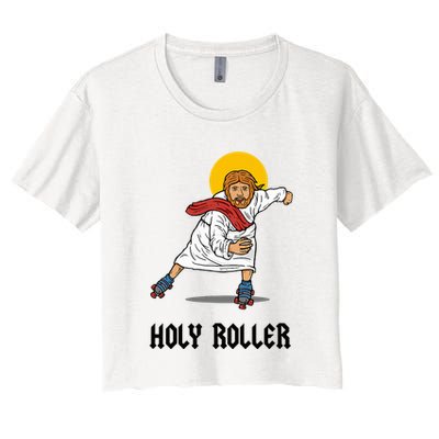 Holy Roller T Jesus Roller Skates Skating Crop Top