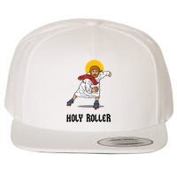 Holy Roller T Jesus Roller Skates Skating Wool Snapback Cap