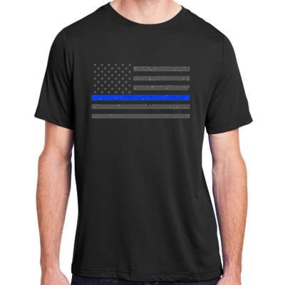 Honor Respect Thin Blue Line Flag Hoodie Police Gift Adult ChromaSoft Performance T-Shirt