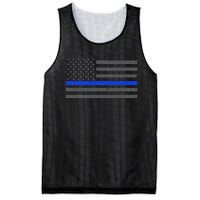 Honor Respect Thin Blue Line Flag Hoodie Police Gift Mesh Reversible Basketball Jersey Tank