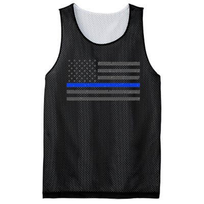 Honor Respect Thin Blue Line Flag Hoodie Police Gift Mesh Reversible Basketball Jersey Tank