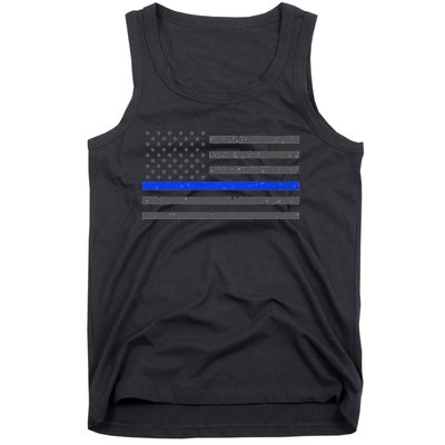 Honor Respect Thin Blue Line Flag Hoodie Police Gift Tank Top