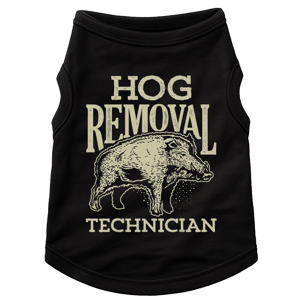 Hog Removal Technician Boar Hunting Vintage Pig Doggie Tank