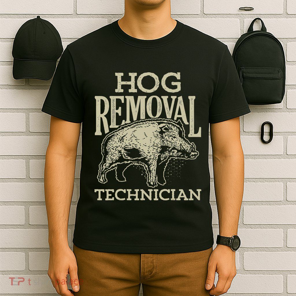 Hog Removal Technician Boar Hunting Vintage Pig T-Shirt