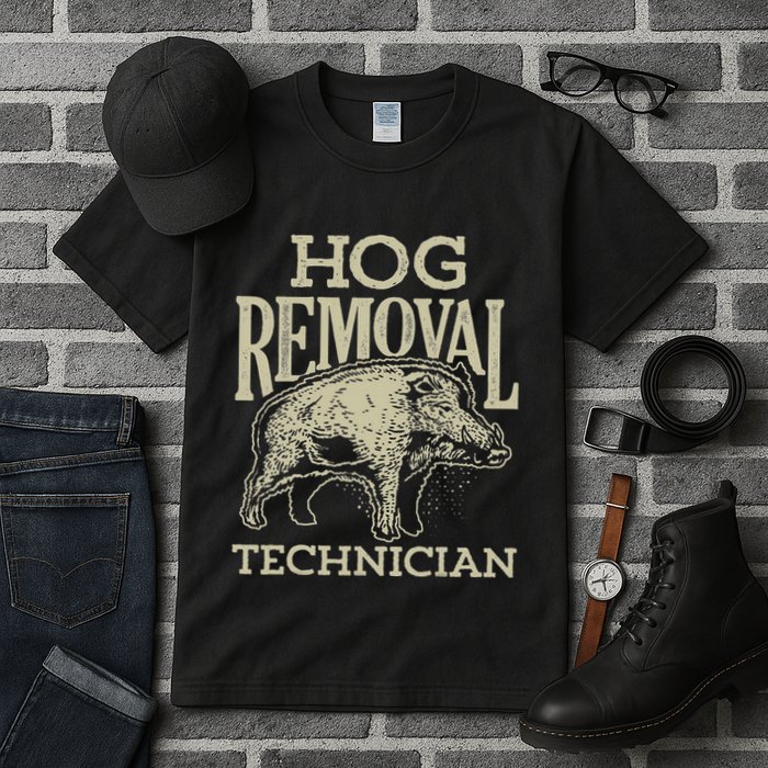 Hog Removal Technician Boar Hunting Vintage Pig Tall T-Shirt