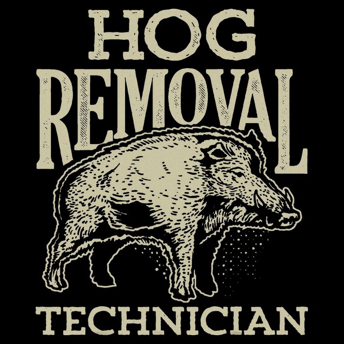 Hog Removal Technician Boar Hunting Vintage Pig Tall T-Shirt