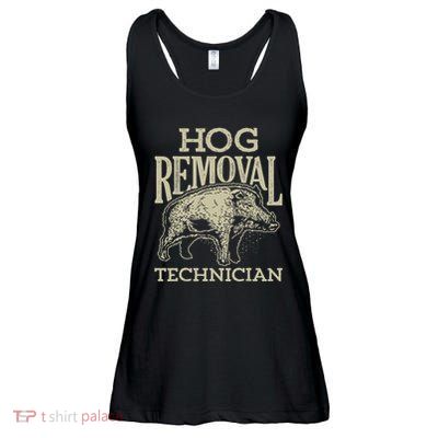 Hog Removal Technician Boar Hunting Vintage Pig Ladies Essential Flowy Tank