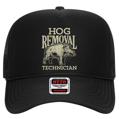 Hog Removal Technician Boar Hunting Vintage Pig Trucker Hat