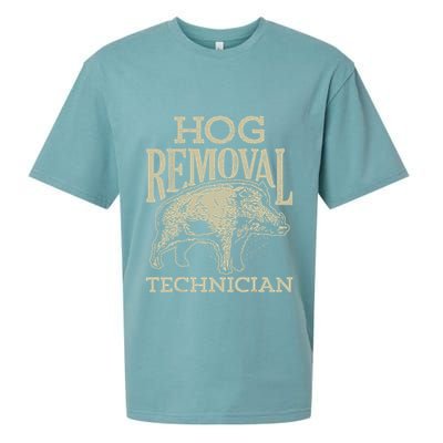 Hog Removal Technician Boar Hunting Vintage Pig Sueded Cloud Jersey T-Shirt
