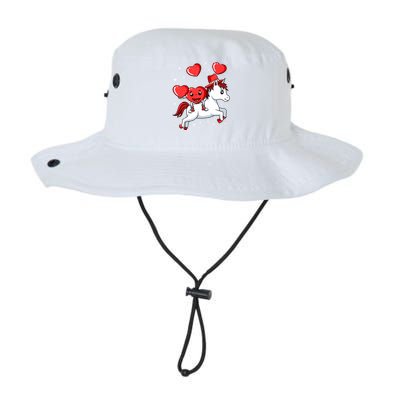 Heart Riding Unicorn Valentines Day Cute Mystical Magical Gift Legacy Cool Fit Booney Bucket Hat