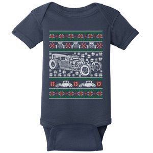 Hot Rod Ugly Christmas Baby Bodysuit