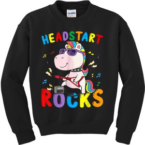 Headstart Rocks Unicorn Kids Back To School Kids Sweatshirt