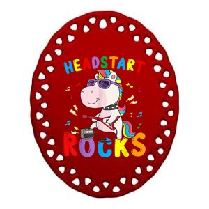 Headstart Rocks Unicorn Kids Back To School Ceramic Oval Ornament