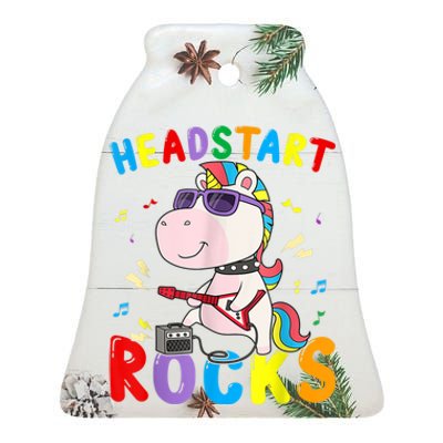 Headstart Rocks Unicorn Kids Back To School Ceramic Bell Ornament