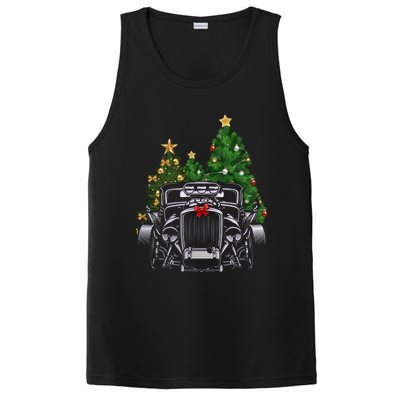 Hot Rod Ugly Christmas Classic American Car Lover Gift Funny Gift PosiCharge Competitor Tank