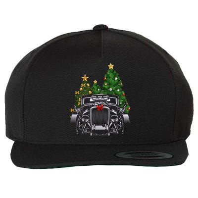 Hot Rod Ugly Christmas Classic American Car Lover Gift Funny Gift Wool Snapback Cap