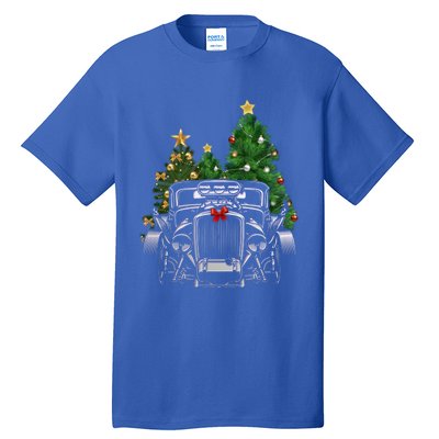 Hot Rod Ugly Christmas Classic American Car Lover Gift Funny Gift Tall T-Shirt