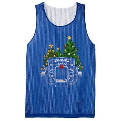 Hot Rod Ugly Christmas Classic American Car Lover Gift Funny Gift Mesh Reversible Basketball Jersey Tank