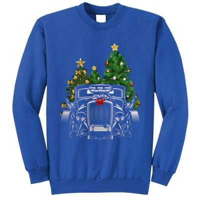 Hot Rod Ugly Christmas Classic American Car Lover Gift Funny Gift Tall Sweatshirt