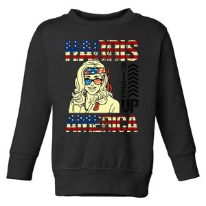 Harris Rise Up America Kamala Harris Toddler Sweatshirt