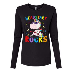 Headstart Rocks Unicorn Back To School Womens Cotton Relaxed Long Sleeve T-Shirt