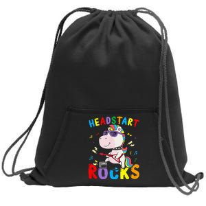 Headstart Rocks Unicorn Back To School Sweatshirt Cinch Pack Bag