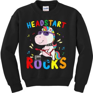 Headstart Rocks Unicorn Back To School Kids Sweatshirt