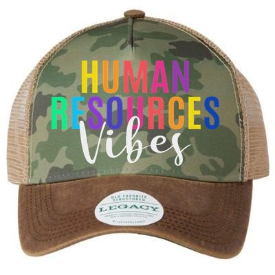 Human Resource Vibes Hr Specialist Hr Manager Coworker Legacy Tie Dye Trucker Hat