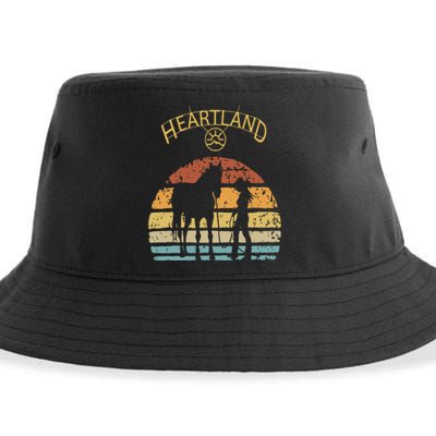 Heartland Retro Vintage Sunset Sustainable Bucket Hat