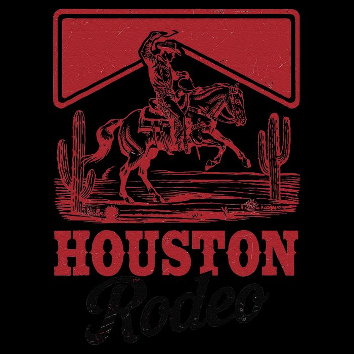 Houston Rodeo Vintage Bronc Horse Riding Cowboy Bucket Hat