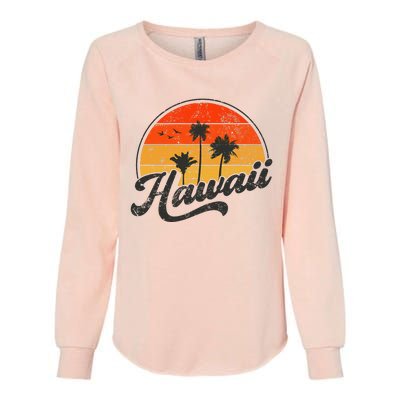 Hawaii Retro Vintage Sunset Womens California Wash Sweatshirt