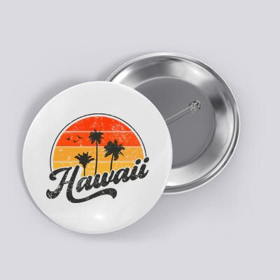 Hawaii Retro Vintage Sunset Button