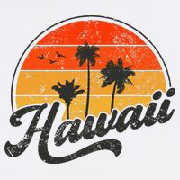 Hawaii Retro Vintage Sunset Bucket Hat