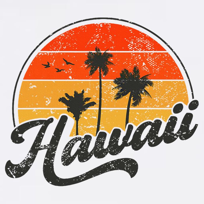 Hawaii Retro Vintage Sunset Bucket Hat