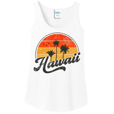 Hawaii Retro Vintage Sunset Ladies Essential Tank