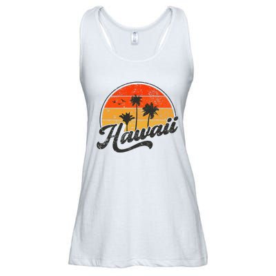 Hawaii Retro Vintage Sunset Ladies Essential Flowy Tank