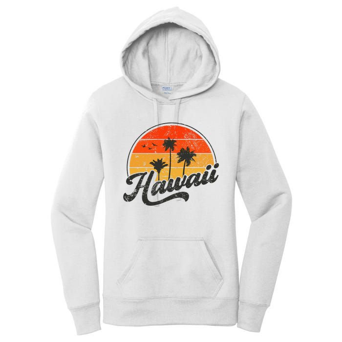 Hawaii Retro Vintage Sunset Women's Pullover Hoodie