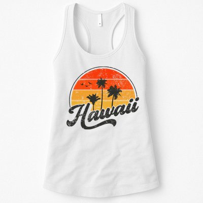 Hawaii Retro Vintage Sunset Womens Tank Top