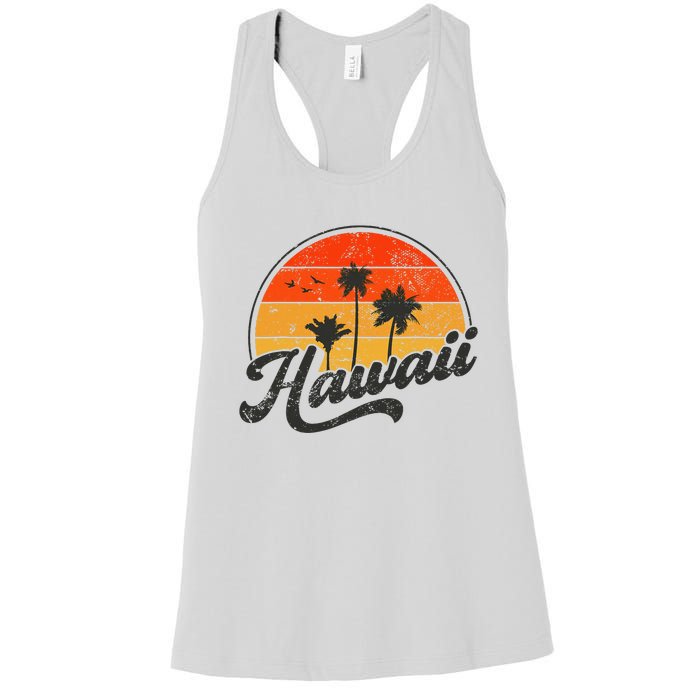 Hawaii Retro Vintage Sunset Women's Racerback Tank